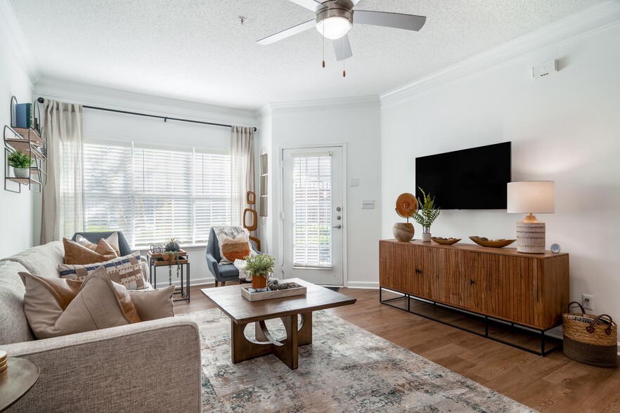 Newly Renovated Living Room - Jefferson at the Perimeter Apartments