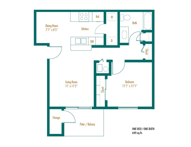 1Br/1BA - Sycamore Springs