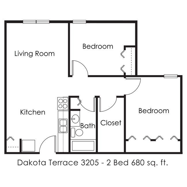 Floorplan - Dakota Terrace Apartments