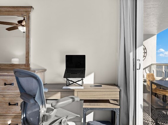 Work desk with a view and ergonomic Aeron chair - 1200 Brickell Bay Dr