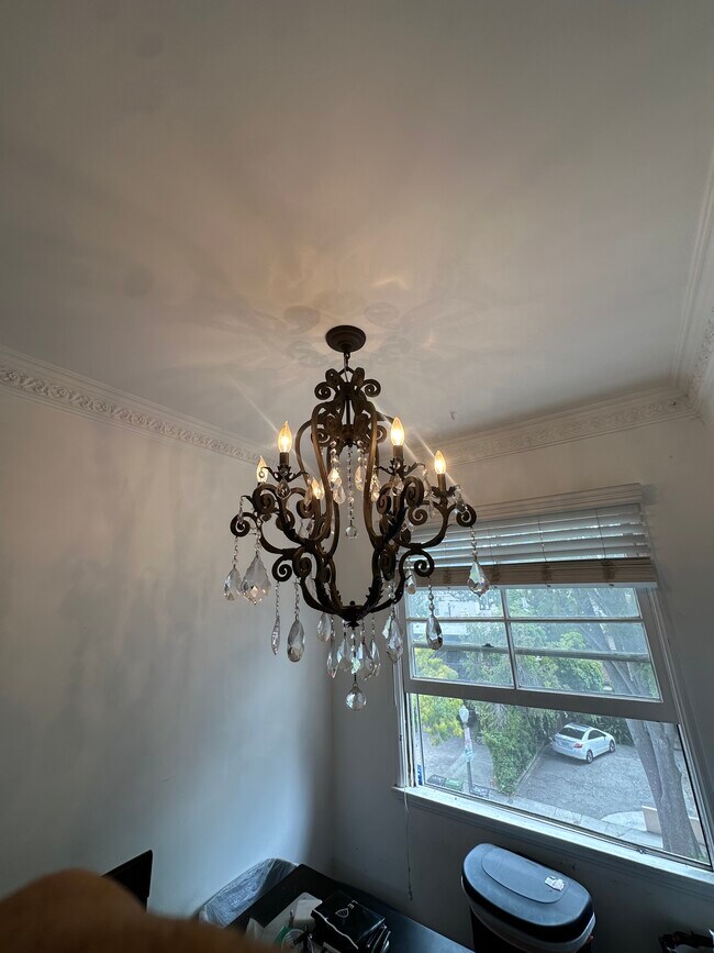 Cozy dining room with views to Century City and that warm fireplace! May I have my glass of wine now - 1857 Pandora Ave