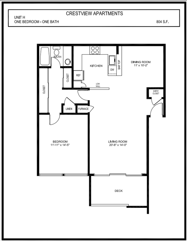 Floorplan - Crestview Apartments