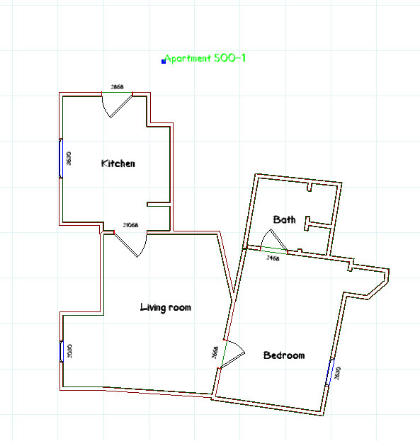 Apartment 1 Floorplan - 500 Euclid Avenue