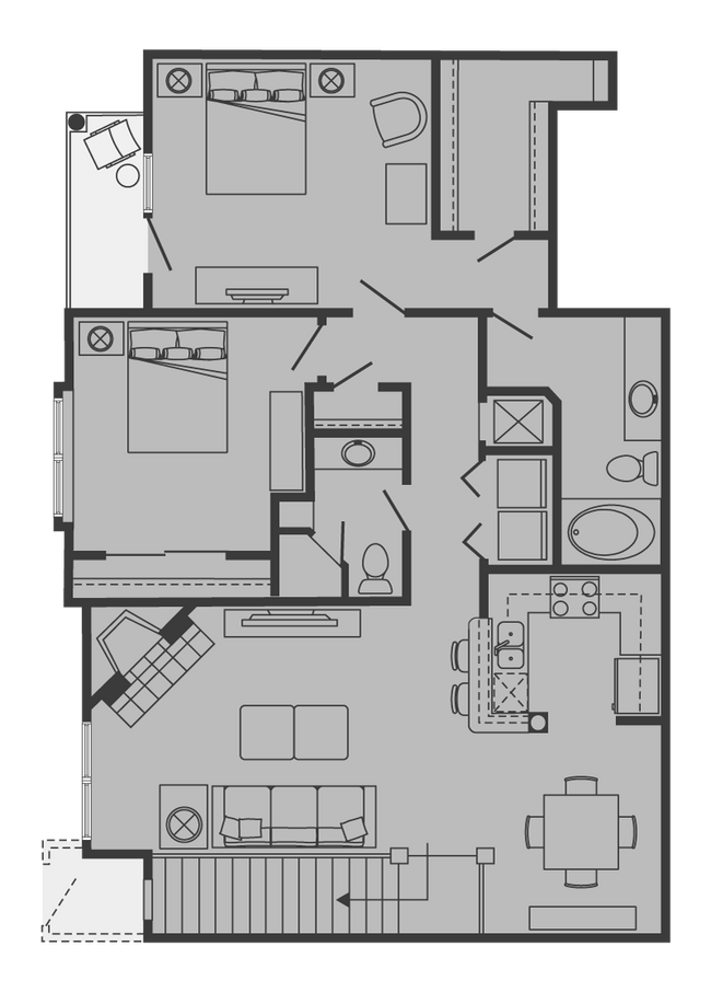 Floorplan - SaddleBrook Apartments