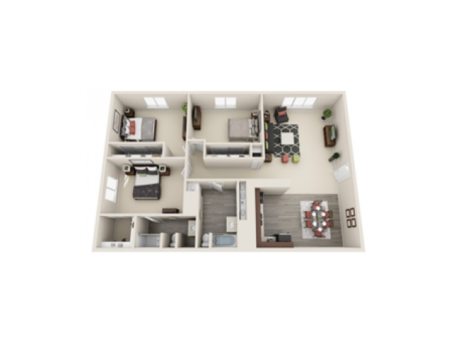 3 Bed/2 Bath - Silverstone Apartments