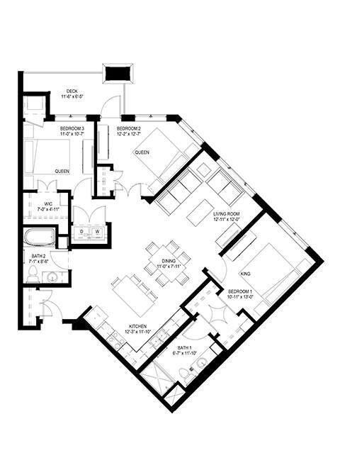 Floorplan - The Legends of Woodbury 55+ Apartments