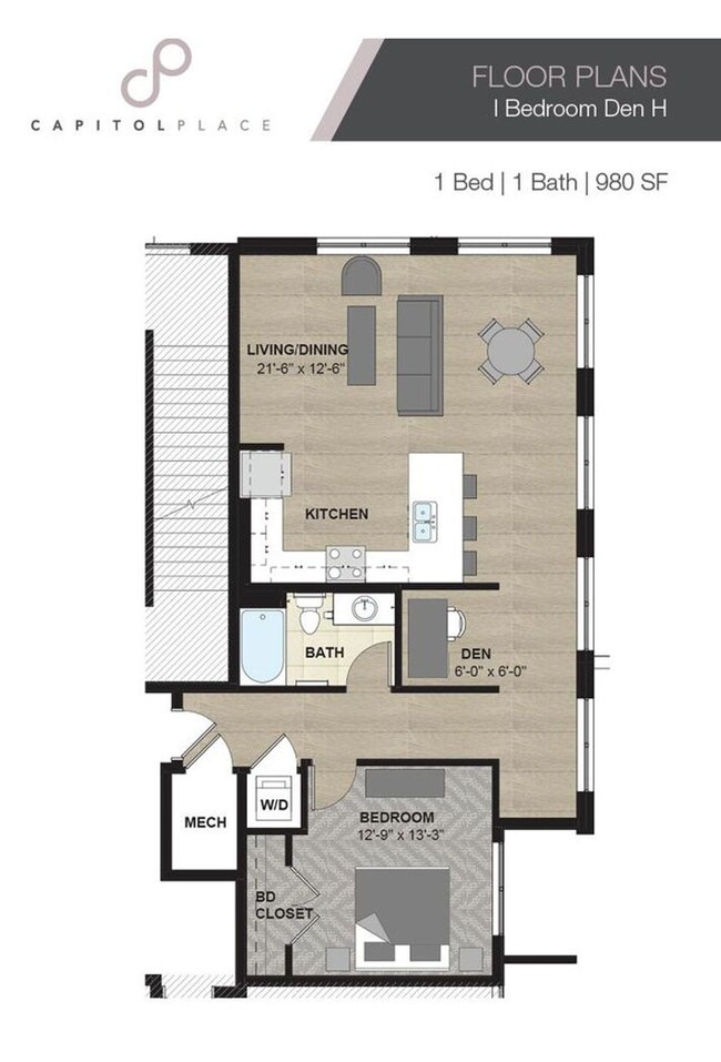 Floorplan - Capitol Place Apartments