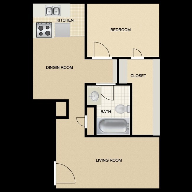 1 BR 1 BA LC 760 - Boston Woods