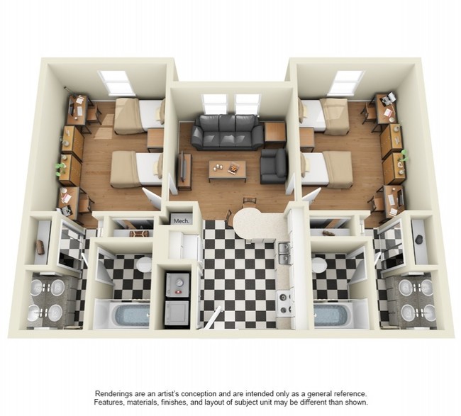 Two Person - University Apartments at Ettrick