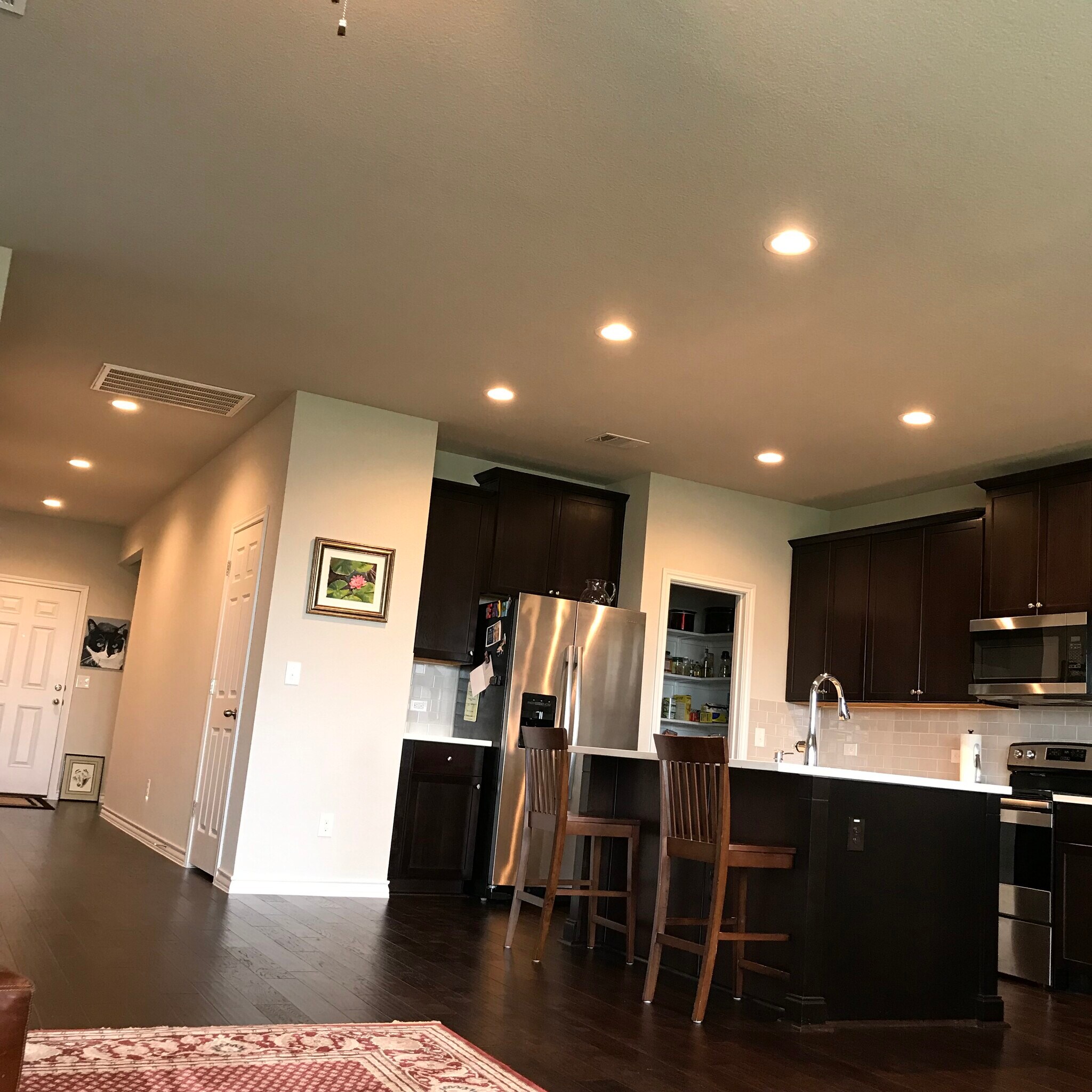 The kitchen area, kitchen island with walk in pantry - 1313 Eagle Ridge Trl