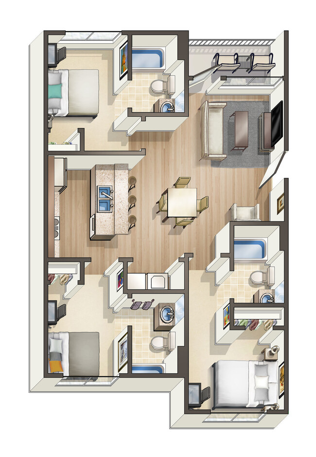 Floorplan - QUARTERS VERMILLION