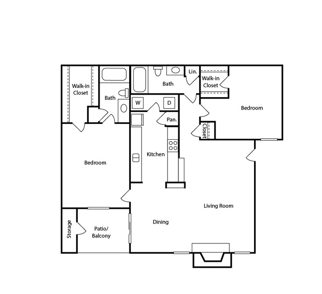 Floorplan - The Broadway Apartment Homes