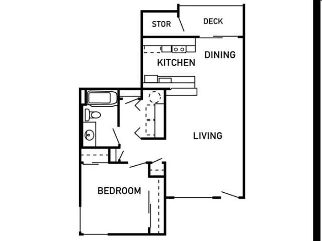 1 Bedroom - Darrin's Place Apartments