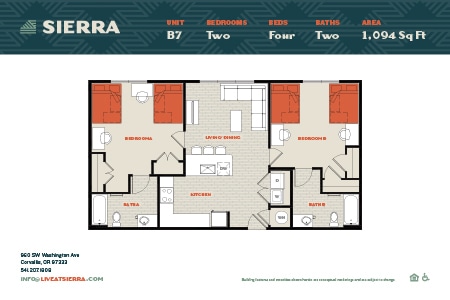 Floorplan - Sierra Student Apartments