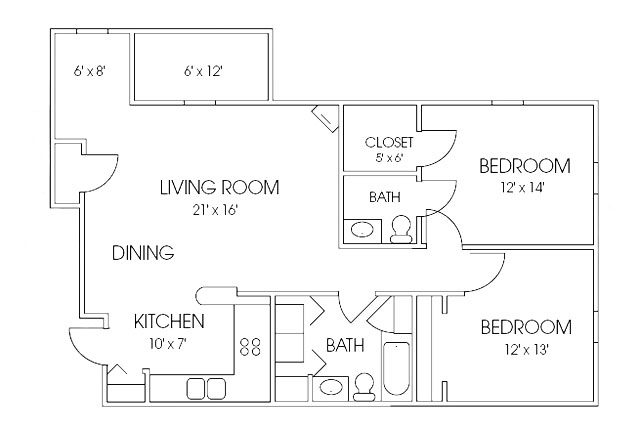 Floorplan - Timber Springs Apartments