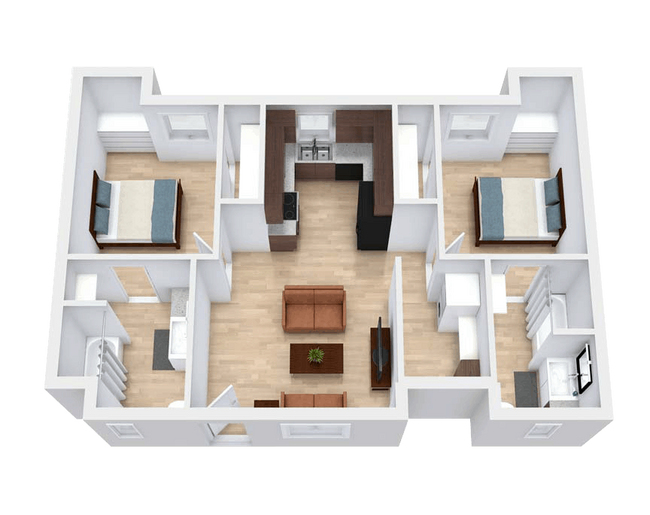 2 bed 2 bath floor pan - Wolf Run