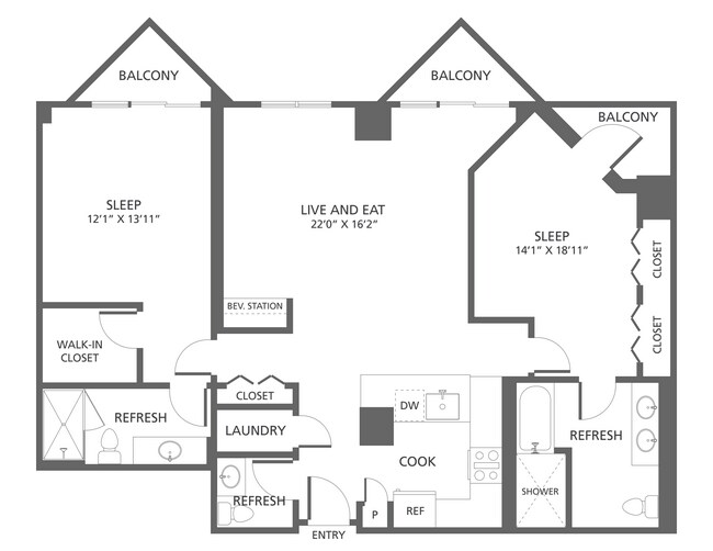 Floorplan - Left Bank