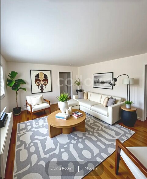 Furnished livingroom (using AI tool) - 51 W Hudson Ave