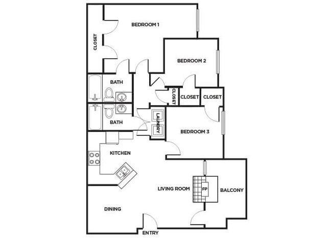 Floorplan - Cypress View Villas Apartments