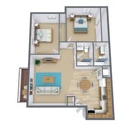 Floorplan - Deerfield Apartments Council Bluffs