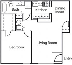 1BR/1BA - Riverwood Club Apartments