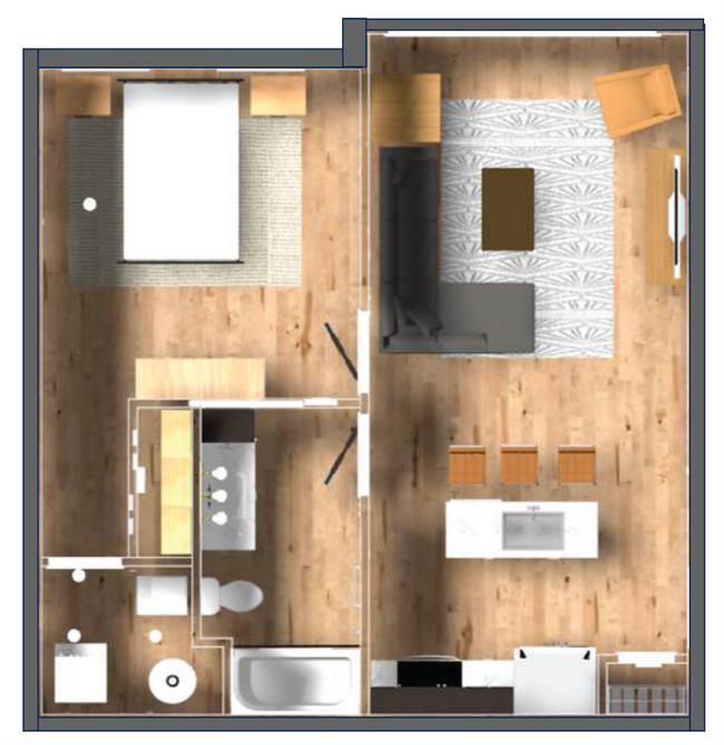Building Photo - New! Beautiful 1 Bed, 1 Bath Accessible Ap...