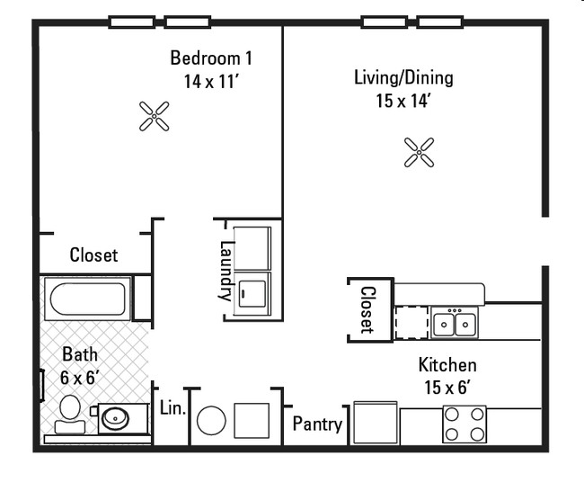 1BR/1BA - Liberty Green