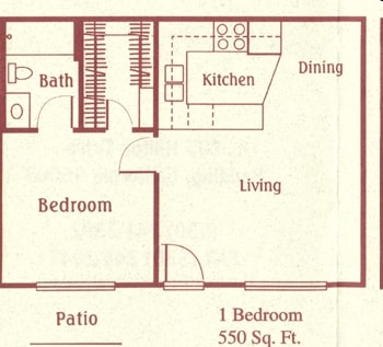 1BR/1BA - Redding Hilltop Apartments