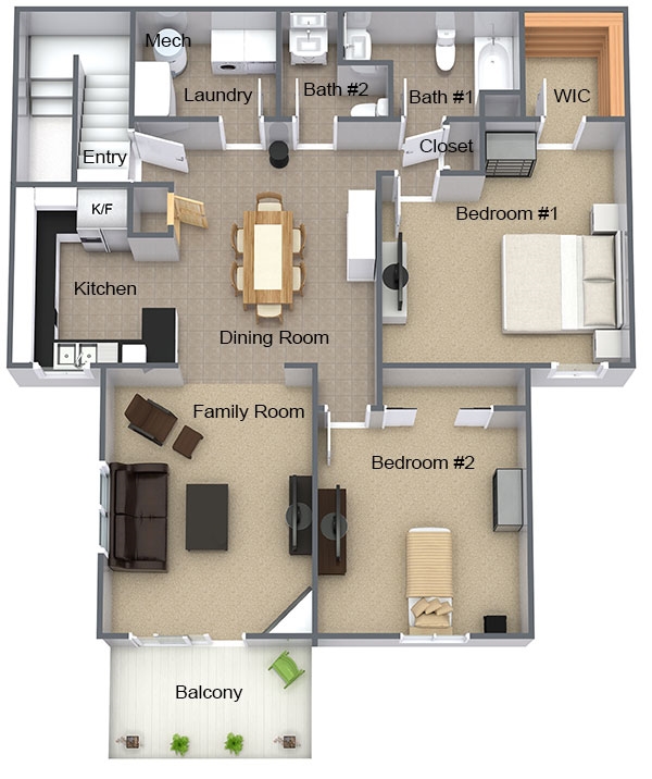 2BR/2BA - Hylan Place Luxury Apartments