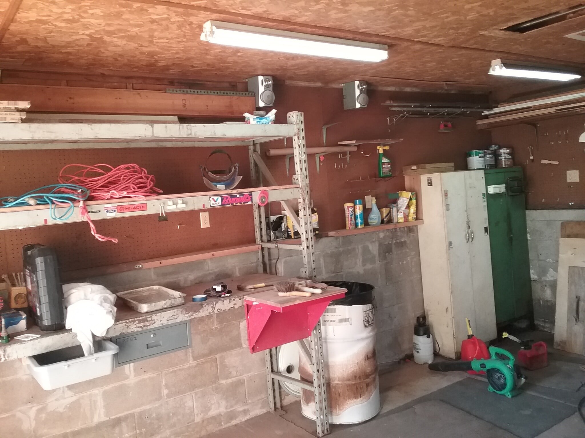 large shelves and cabinets great for storage and organization - 701 Rosalyn Dr