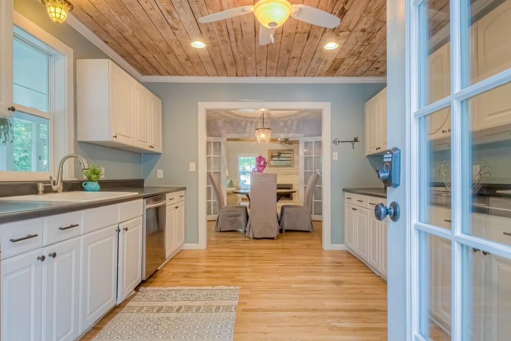 View from back door into kitchen - 408 Woodland Shores Rd