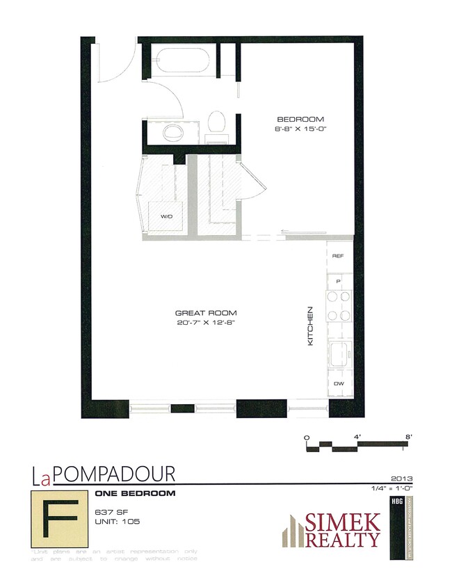 Floorplan - La Pompadour Apartments