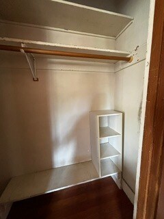 Partial interior of right side of half wall width closet in large bedroom - 2615 Parker St