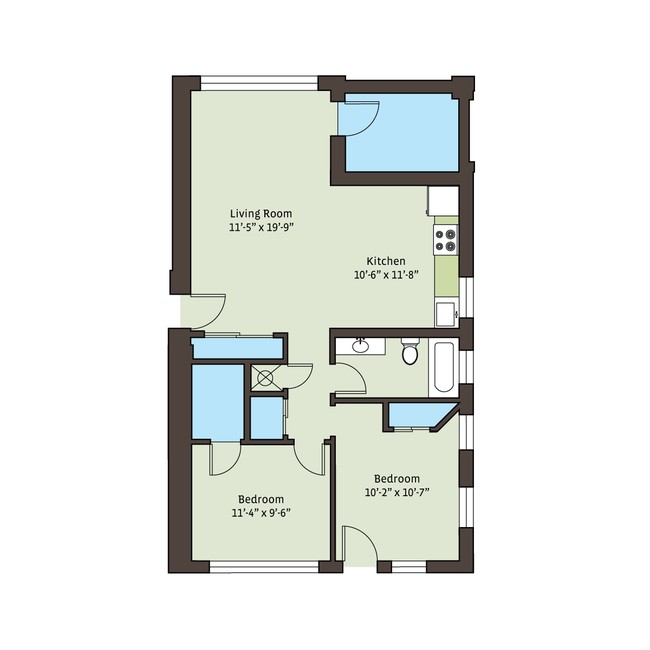 Floorplan - 5401-5405 S. Drexel  Boulevard