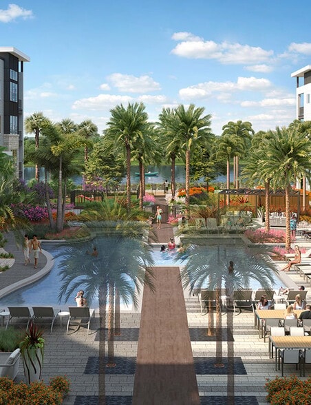 Resort-inspired pool experience with serene views and tropical greenery - The Residence Peninsula Apartments