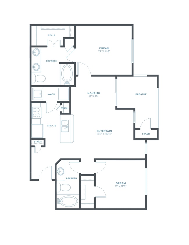 Floorplan - The Bennett Baytown