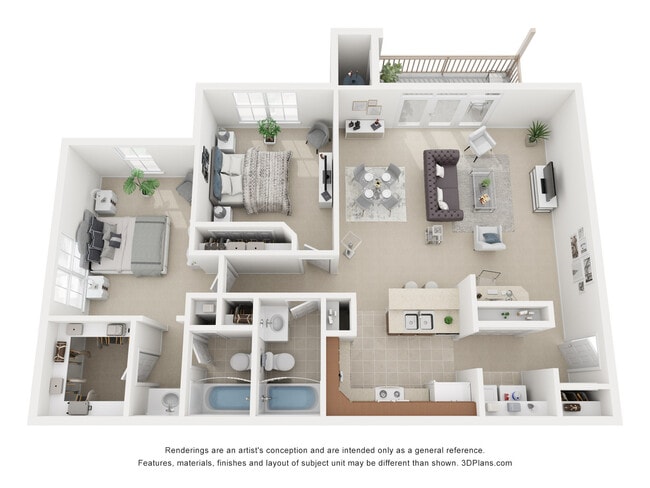 2 Bed/ 2 Bath - The Perch on Woodbrook