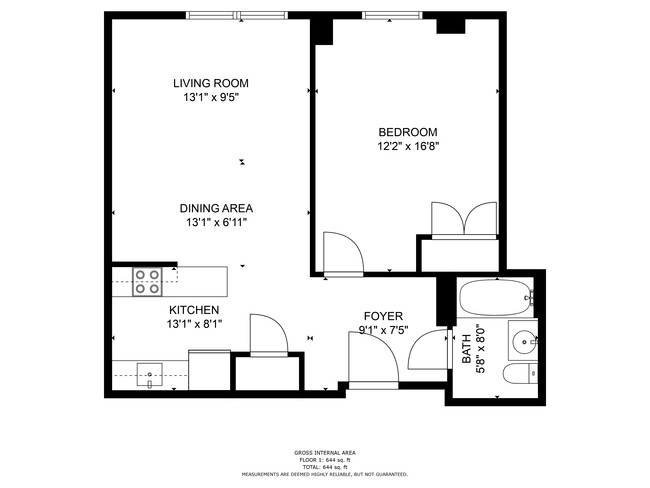Standard Floor Plan - Highlandtown Plaza Co-op Apartments 62+