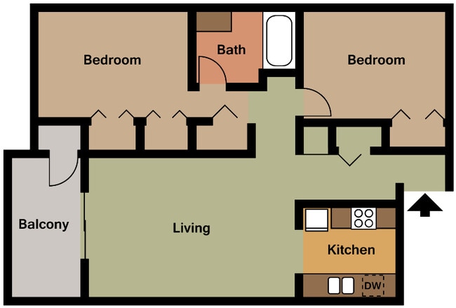 Floorplan - Arrowhead Apartments