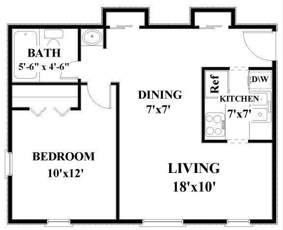 Floorplan - Brentwood Apartments