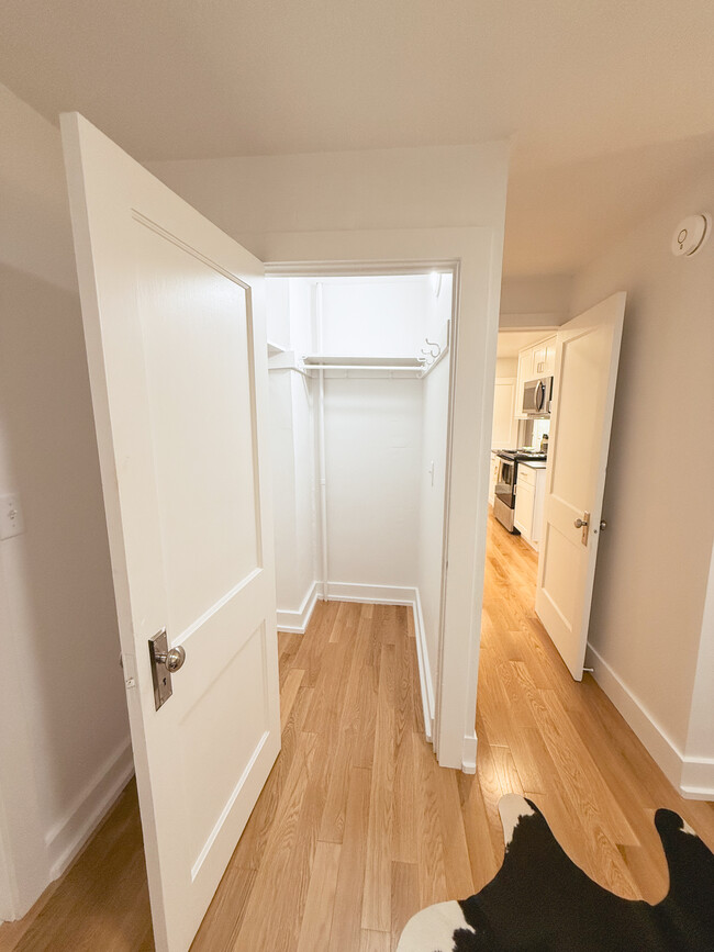 Moderate walk-in closet in bedroom - 214 Wadsworth St