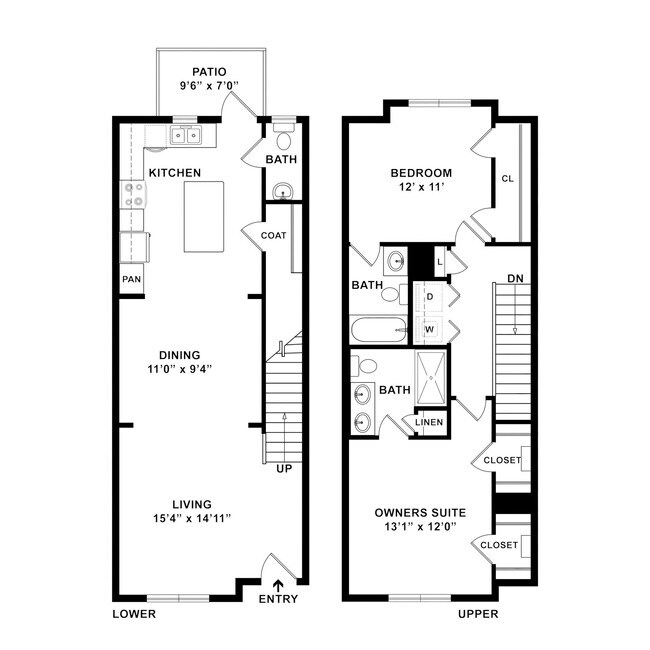 Floorplan - Townes at McCullough