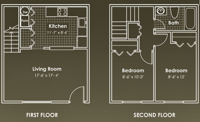 2BR/1BA - Sunset Townhouses