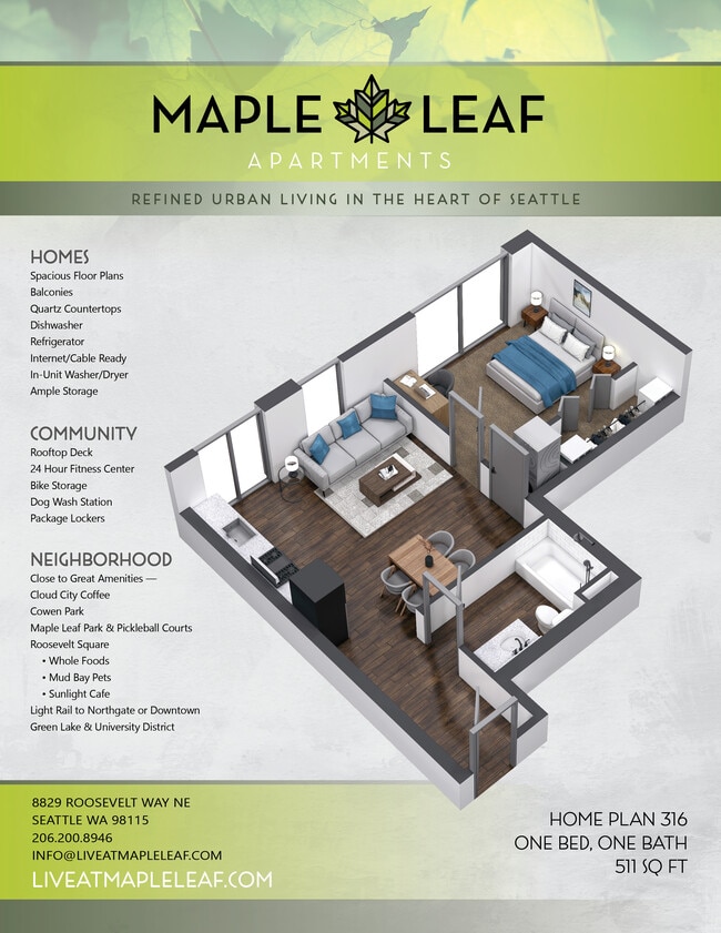 Floorplan - Maple Leaf Apartments
