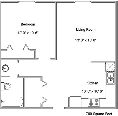 1BR/1BA - Twin Parks