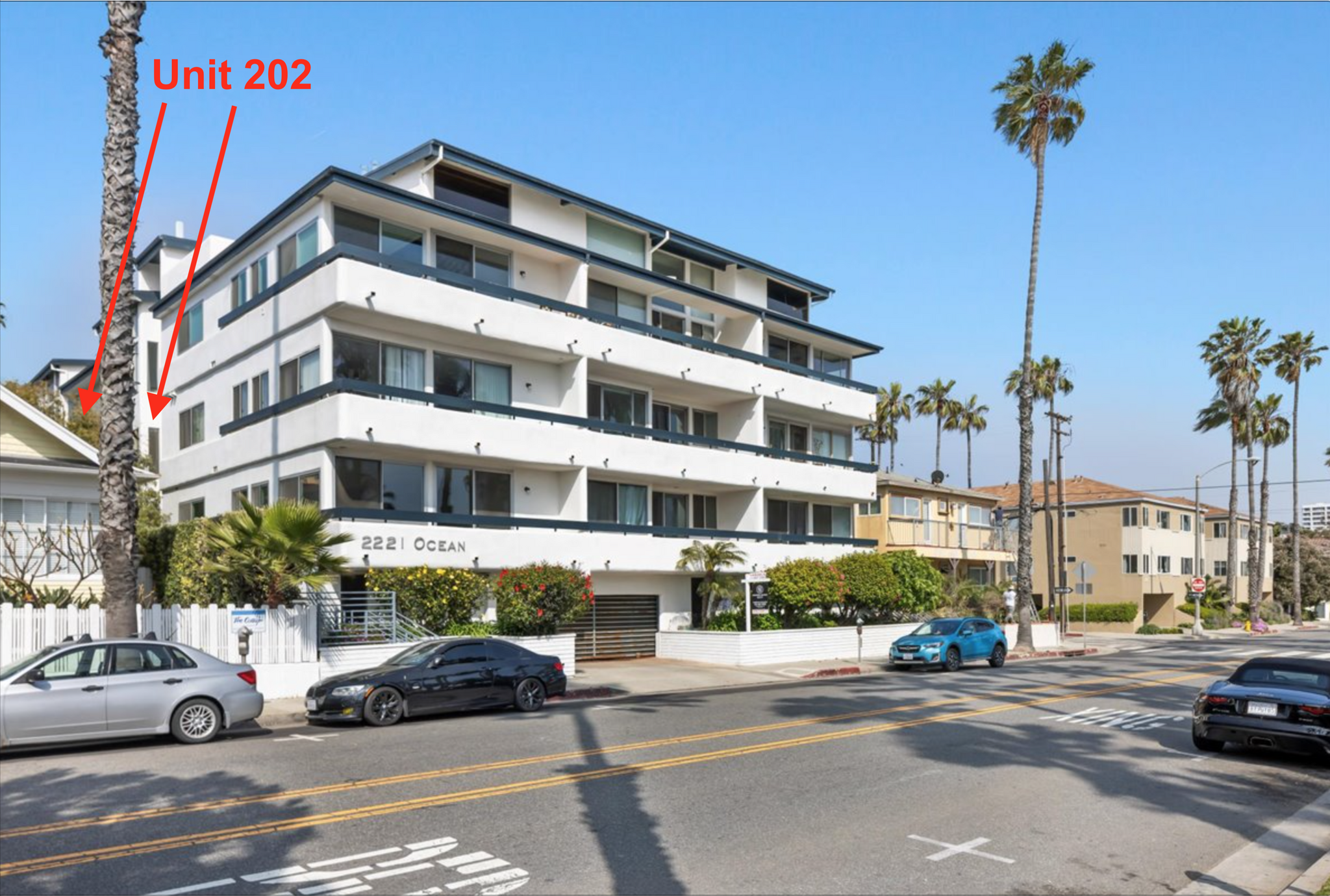 Unit 202 with side beach views - 2221 Ocean Ave