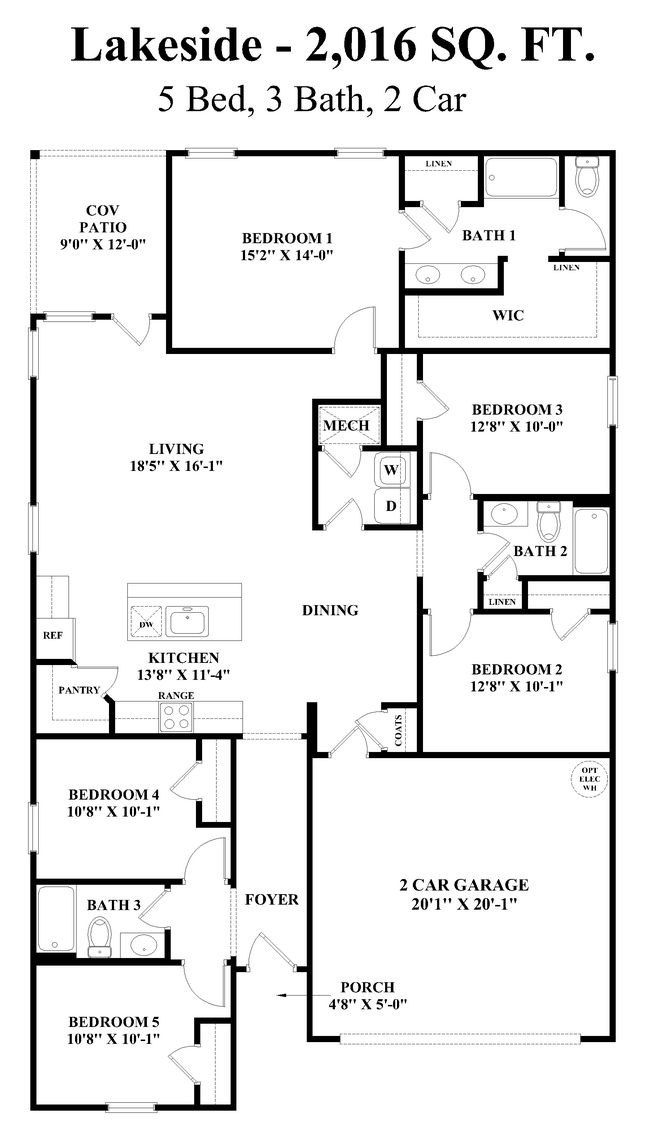 Lakeside - Floorplan - Villas at Oak Bend