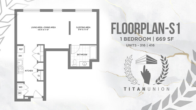 Floorplan - Titan Union Luxury Apartments