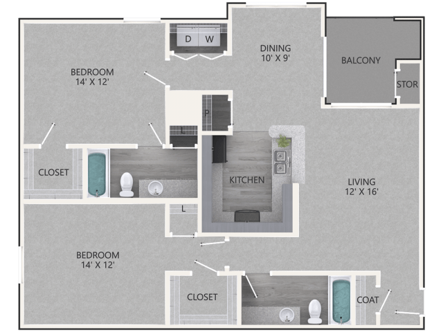 Floorplan - Waterford Creek Apartments