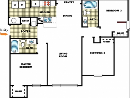 Three Bedroom Two Bath - Hunters Creek